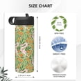 thumbnail image 4 of KLL Snake And Floral Pattern 18OZ Water Bottle With Straw,Stainless Steel Sports Water Cup Flask Sports Water Cup Flask Wide Mouth Travel Thermal Mug, 4 of 8