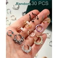 thumbnail image 2 of COCHARM Random 30PCS Fake Nose Ring Non-piercing 316L Stainless Steel Adult Septum Rings, 2 of 4