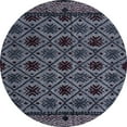 thumbnail image 1 of Ahgly Company Indoor Round Abstract Slate Blue Grey Abstract Area Rugs, 6' Round, 1 of 6