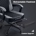 thumbnail image 6 of Waleaf Ergonomic Adult Gamer Chair, 330 lb Computer Chair, Racing Gaming Office Chair, Gamer Height Adjustable Swivel Chair with Lumbar Support and Headrest, 6 of 8