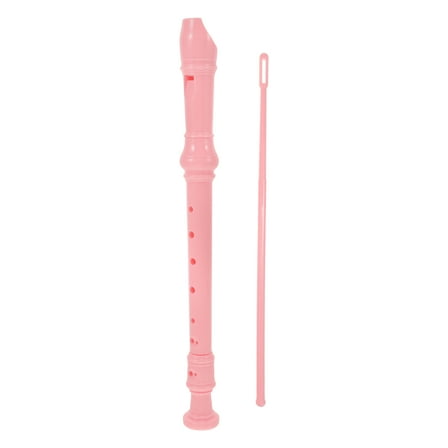 TEHAUX 1 Set of Beginner Practice Recorder in Pink PVC for Learning Playing Music