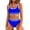 Sky Blue, variant on Hontri Bikinis Set Women's Two Swimsuit High Waisted Contrasting Colors Bikini Sets Double Shoulder Bathing Suits for 2024 Army Green L
