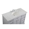 thumbnail image 3 of Elegant Decor Americana 48" Wood Single Bathroom Vanity in Light Gray, 3 of 13