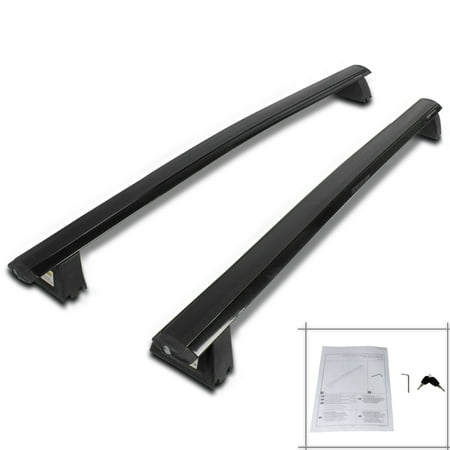 Jeep Grand Cherokee Roof Rack Spec-D Tuning For 2011-2018 Jeep Grand Cherokee Black Aluminum Roof Top Rail Rack Cross Bar Pair 2011 2012 2013 2014 ()