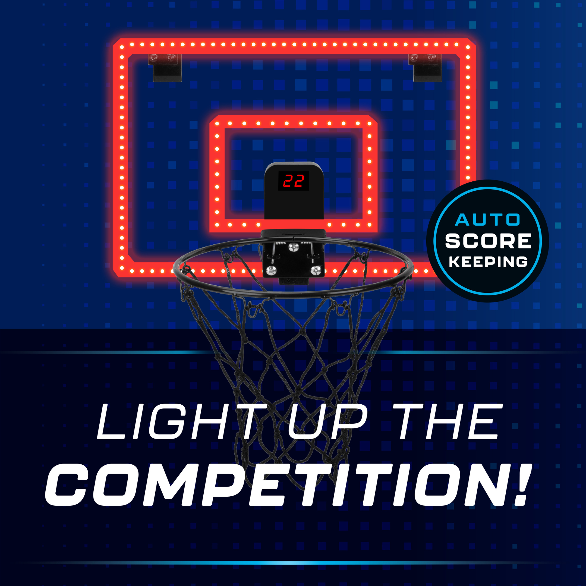 MinnARK Over-the-Door LED Basketball Hoop Game photo 3