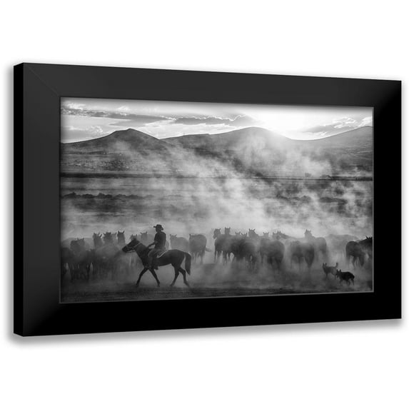 Aumitcanan 18x13 Black Modern Framed Museum Art Print Titled - Rider on the roll