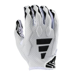 adidas Adult adizero 12 Big Mood Football Gloves (White/Silver, M