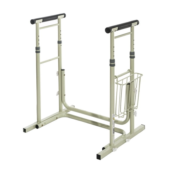 Essential Medical Supply Height Adjustable Standing Toilet Safety Rail with Foam Handles, 1count