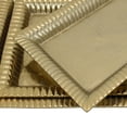 thumbnail image 4 of Juego de bandejas Benzara Nancy de 3 piezas rectangulares de metal dorado, 4 of 6
