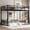 Black FXL, variant on URTR Twin XL over Queen Metal Bunk Bed, Low to Floor Bed Frame, Black