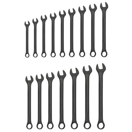 Neiko 03575A 16-Piece Metric Raised Panel Combination Wrench Set with Pouch