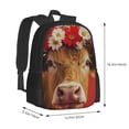 thumbnail image 2 of Daiia White And Red Daisy Cow Backpack for Men and Women -Durable Backpack Large Capacity, Water-Resistant Bag with Adjustable Straps and Laptop Compartment, 2 of 7