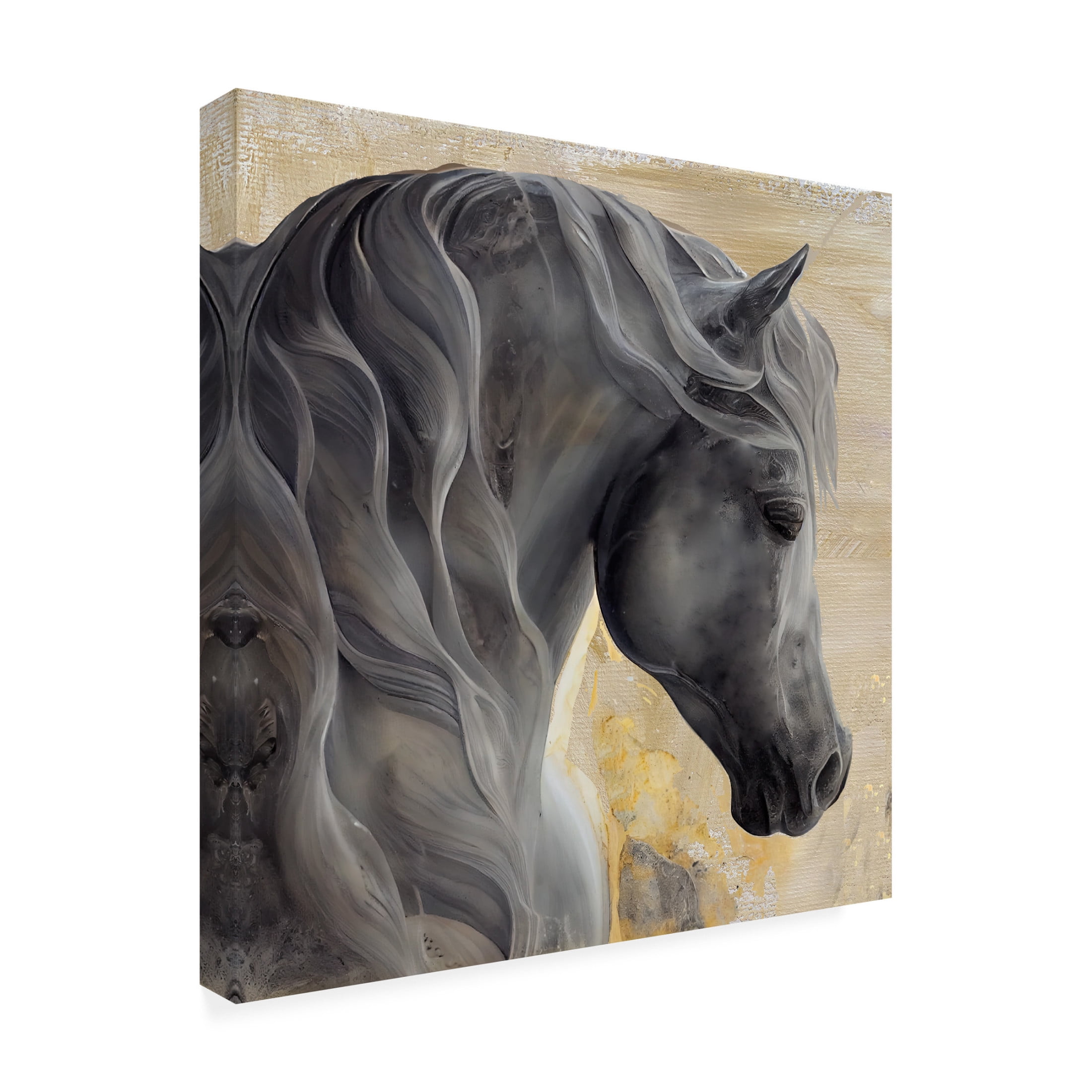 Canvas Wall Art - Sasha 'Checkmate II' Wall Art for Living Room, Bedroom, or Office Décor by Trademark Fine Art - 18 x 18 Inches