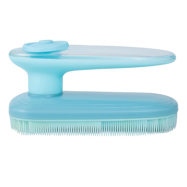Cepillo de limpieza jinwen Mango cómodo Limpiador de ropa para bañera Azul