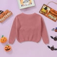 thumbnail image 7 of mgoYE Halloween Sweater Toddler Toddler Baby Girl Boy Halloween Sweatshirt Long Sleeve Pumpkin Shirt Crewneck Sweater Retro Top Fall Outfit|Pink 1-2 Years, 7 of 7
