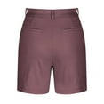 thumbnail image 7 of Shorts for Women Plus Size Womens Stretch Twill Shorts Thin Waist Pull on Regular Fit Hiking Shorts Summer Casual with Pockets, 7 of 7