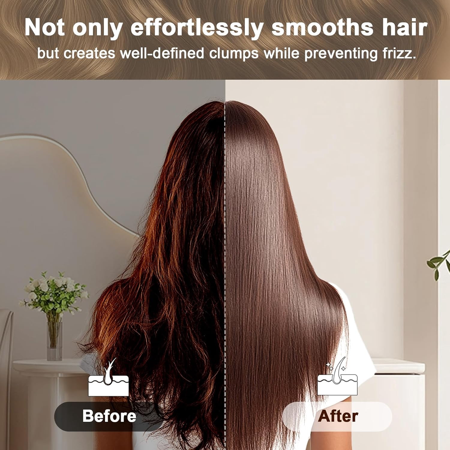 Gentle Scalp Massage Boar Bristle Hair Brush for Fine Hair, Ultimate Smoothing Vented Detangler Wet Brush for Women – A Great Gift