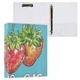 thumbnail image 3 of Summer Strawberries 3 Ring Binders 1.5 inch Hardcover File Folders with Interior Pockets A4 Size Organizer for School Office Hospital, 3 of 8