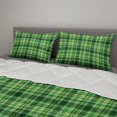 thumbnail image 2 of Checkered Comforter & Sham Bedding Set, Old Fashioned Irish British Tile Mosaic in Vibrant Green Colors, 3 pcs Duvet Set Microfiber Filling Quilt, 5 Sizes, Emerald Lime Green White, by Ambesonne, 2 of 4