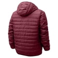 thumbnail image 4 of Men's Light Jacket Hooded Casual Short Winter Jacket Solid Color Hooded Zipper Warm Jacket, 4 of 4
