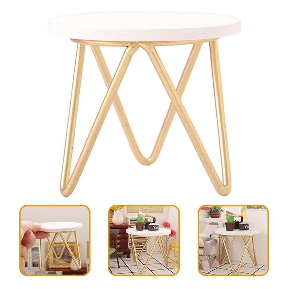 GAXIRE Mini Side Table Small Table with Base and for Home Decor, Living Room, Bedroom, 1 Piece