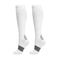 thumbnail image 3 of Domzle Men's Athletic Run Cushion Over-the-Calf Tube Socks Running, Work and Daily Wear. White, 3 of 4