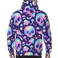thumbnail image 7 of Naloa crystal Skull mushroom Men's Casual Hooded Collar Drawstring Hoodies Pullover Sweatshirts Casual Long Sleeve Shirts-Medium, 7 of 7