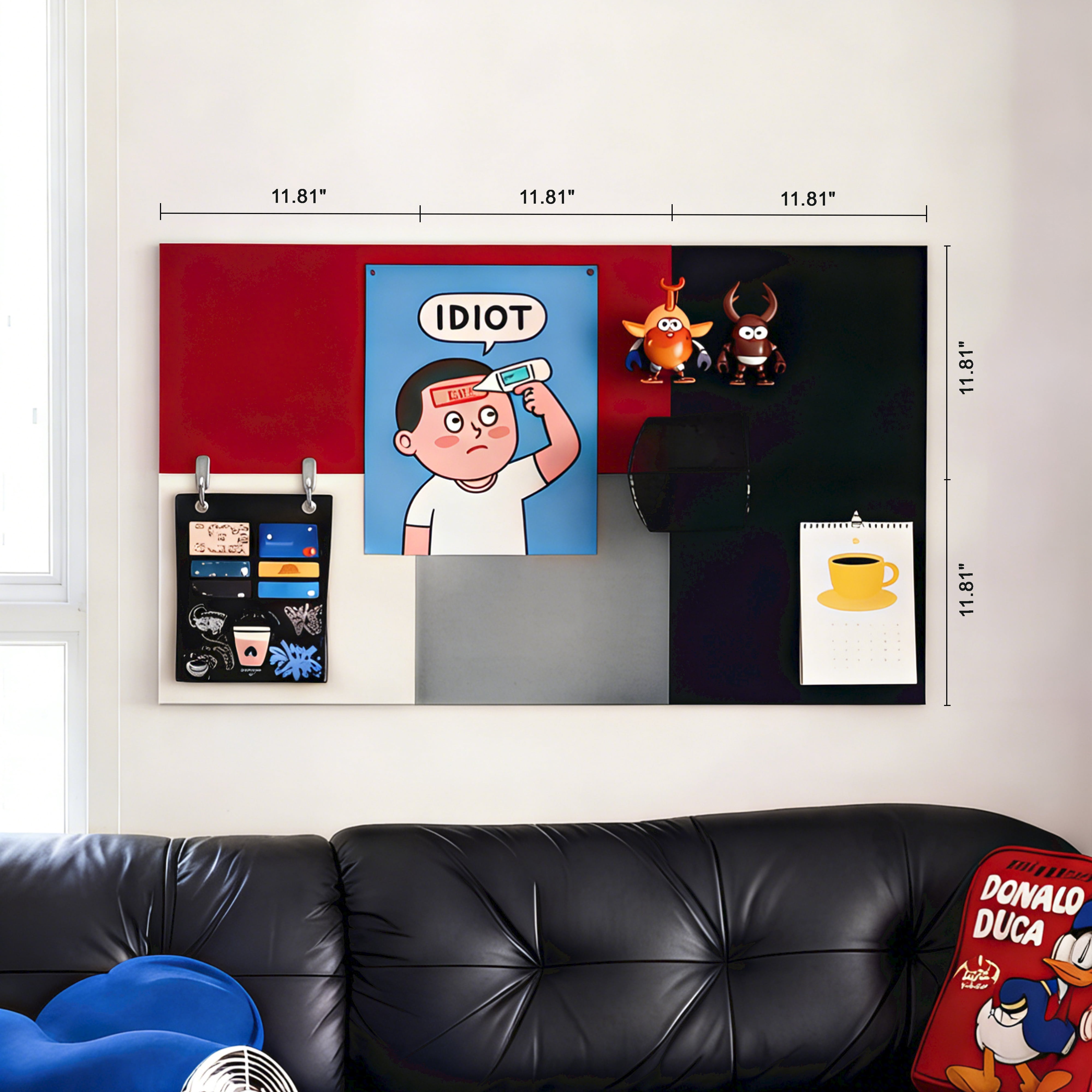 Mifurn 11.81''*11.81'' Felt Bulletin Board, 4 Colors, 6 Pack