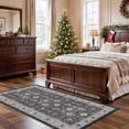 thumbnail image 2 of Hallway Washable Runner Rug - 3x6 Kitchen Rugs Entryway Vintage Soft Floor Mat Non Slip Indoor Farmhouse Carpet For Bathroom Living Room Bedroom (3 X 6  Black), 2 of 8