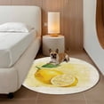thumbnail image 2 of Lemon Round Area Rug 3Ft Washable Small Circle Rugs for Kitchen Entryway, Yellow Summer Botanical Watercolor Modern Art Non-Slip Carpet Floor Mats Indoor Outdoor Carpet Runner Aesthetic Home Decor, 2 of 8
