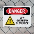 thumbnail image 5 of (2 Pack) Low Overhead Clearance OSHA Danger Sign 14 Inch X 10 Inch Plastic Sign, Weather Resistant, UV Protected for Workplace, Business, and Construction Site, Made in the USA, 5 of 8