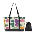 thumbnail image 7 of FORMRS Laptop Tote Bag for Women with 15.6" Computer Compartments Handbag, Purple Clover Pattern, 7 of 7