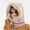 1, variant on Winter Women 3in1 Knitted Ski Hat With Scarf Neck Warmer Fleece Lined Hood Face Mask Adult Balaclava For Outdoor Sports