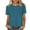 Blue, variant on Women's Casual Loose Round Neck Short Sleeve T-Shirt Top Solid Color Basic Comfy Relaxed Fashion Tee, White XL