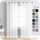 thumbnail image 1 of 2 Piezas Cortina de Gasa Transparente Blanca 137x228 cm con Ojal Semitransparente Efecto Lino Decoraciones para el Hogar para Sala de Estar Ventana Dormitorio Moderno Cocina Balcón Mirador Luz Romántica LingWen 1327533410519, 1 of 1