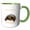 Green/White, variant on 3drose, Colorado Territory Reptile the Western Painted Turtle, 11oz Two-tone Green Mug
