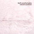 thumbnail image 3 of 15"(H) Bean Bag Ottoman Pouf, 6.6LB Memory Foam Filled Footstool for Sofa, Accent Stuffed Footrest Stool with Washable Cover, Single Footrest Stool for Living Room, Bedroom, Pink, 3 of 4