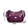 thumbnail image 2 of Women Fabric Multi Pocket Bag Ladies Travel Handbag-Purple, 2 of 5
