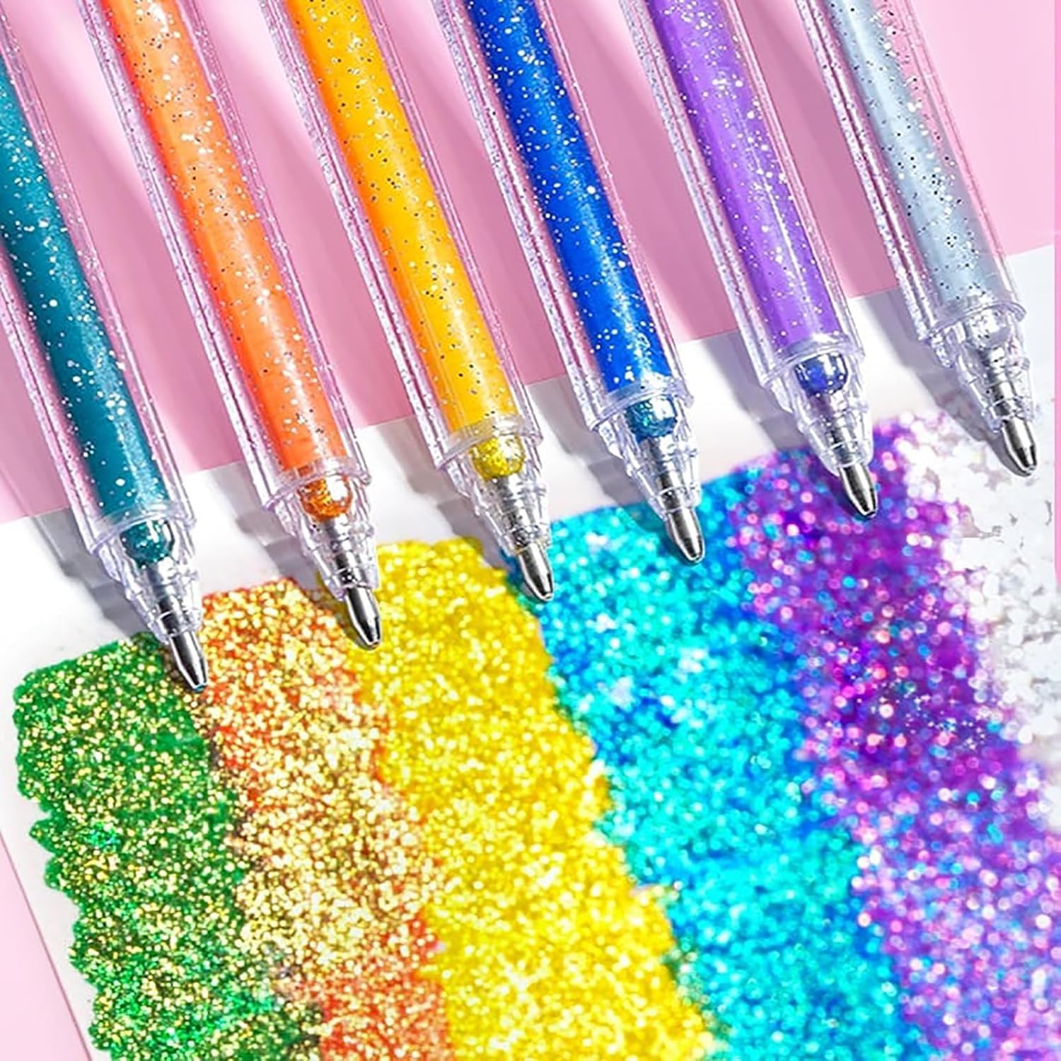 Implementarch Pens, Implementarch Glitter Gel Pen Set, Iridescent Glitters Gel Ink Pen Set, Gel Marker Set Colored Pen for Drawing 12PCS