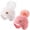 White & Pink, variant on REDESS Toddler Hat with Ear Flaps, Fleece Lined Beanie Hat for Baby 0‑3 Years Old, 2‑Pack Warm Knit Kids Toddler Winter Hat