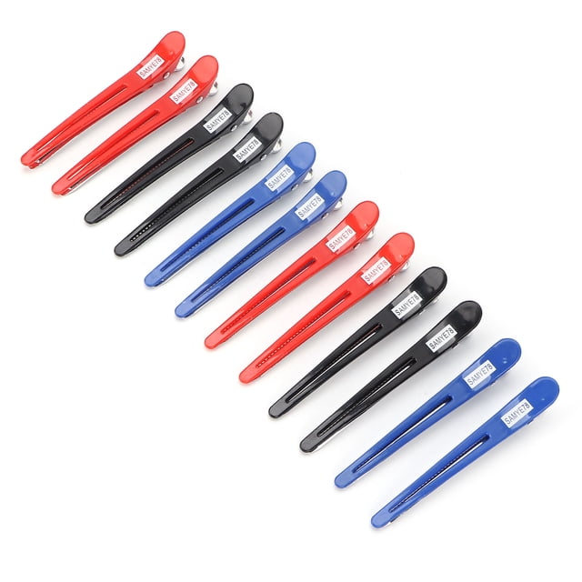 Clips de Coupe de Cheveux, 12pcs Salon Professionnel Pinces à Cheveux de Coiffure Pinces à Cheveux de Canard Design Élevé