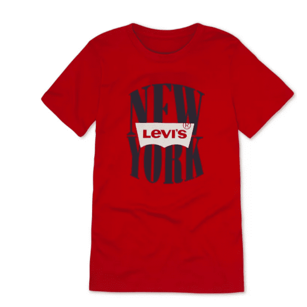 Levis Little Boys New York Graphic T-Shirt: 6/Gym Red 
