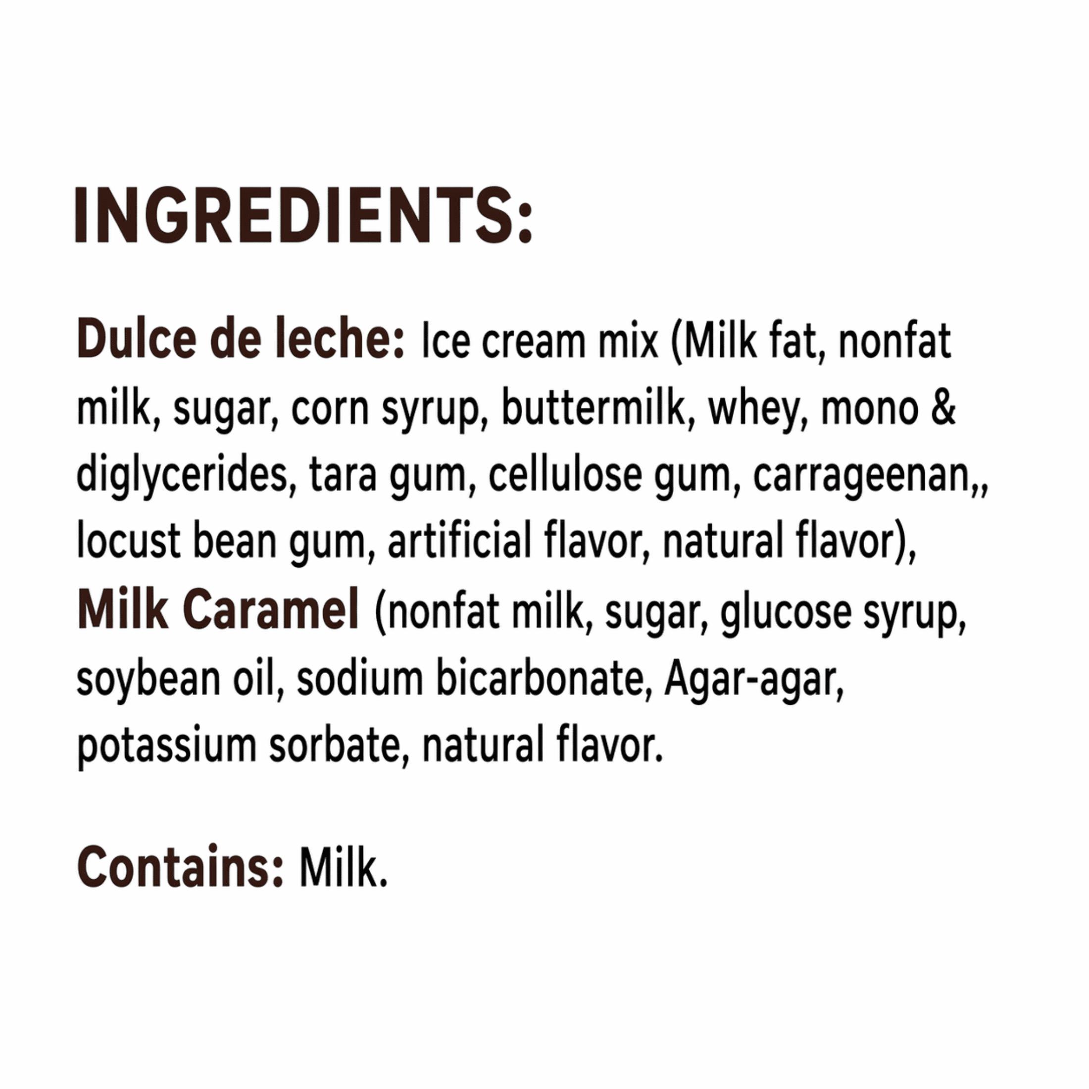 Fruitique Dulce De Leche Frozen Artisan Ice Cream Square Bar 4oz