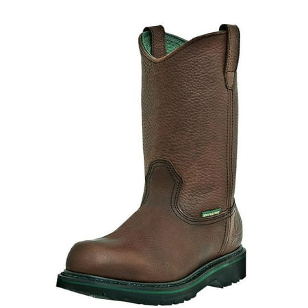 John Deere Work Boots Mens Waterproof Steel Toe Dark Brown John Deere Work Boots Mens Waterproof Steel Toe Dark Brown