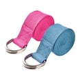 thumbnail image 1 of Cinturón de yoga con correa de estiramiento y hebilla de anillo de metal ajustable, para pilates, fitness y baile, 1 of 5