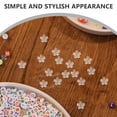 thumbnail image 4 of OULII 150Pcs White Glass Floral Spacer Beads and Decorative Caps for Handmade Jewelry, 4 of 7