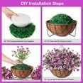 thumbnail image 3 of Cesta colgante de flores de seda artificial INXUGAO Daisy, 3 of 8