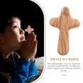 thumbnail image 4 of Wood Cross Handheld Wooden Cross Decor Christian Prayer Cross Decoration, 4 of 7