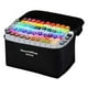 thumbnail image 1 of Set de rotuladores de alcohol MemOffice, 80 colores, doble punta, con funda, 1 of 7