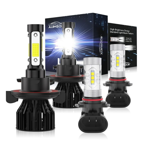 For Chevy HHR 2006-2011 4000LM High Low + Fog Lights LED Headlights 6000K Bulbs Kit,  6-Pack Super Bright White 9008 H10 Combo, 300% Brighter High Power Lamps, Canbus No Error